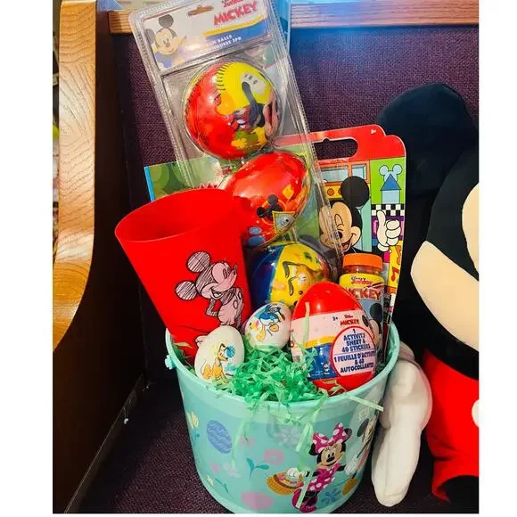 Mickey Mouse Easter bundle 24 inch large Mickey Pillow Buddy, kit ,red cup - Picture 3 of 9